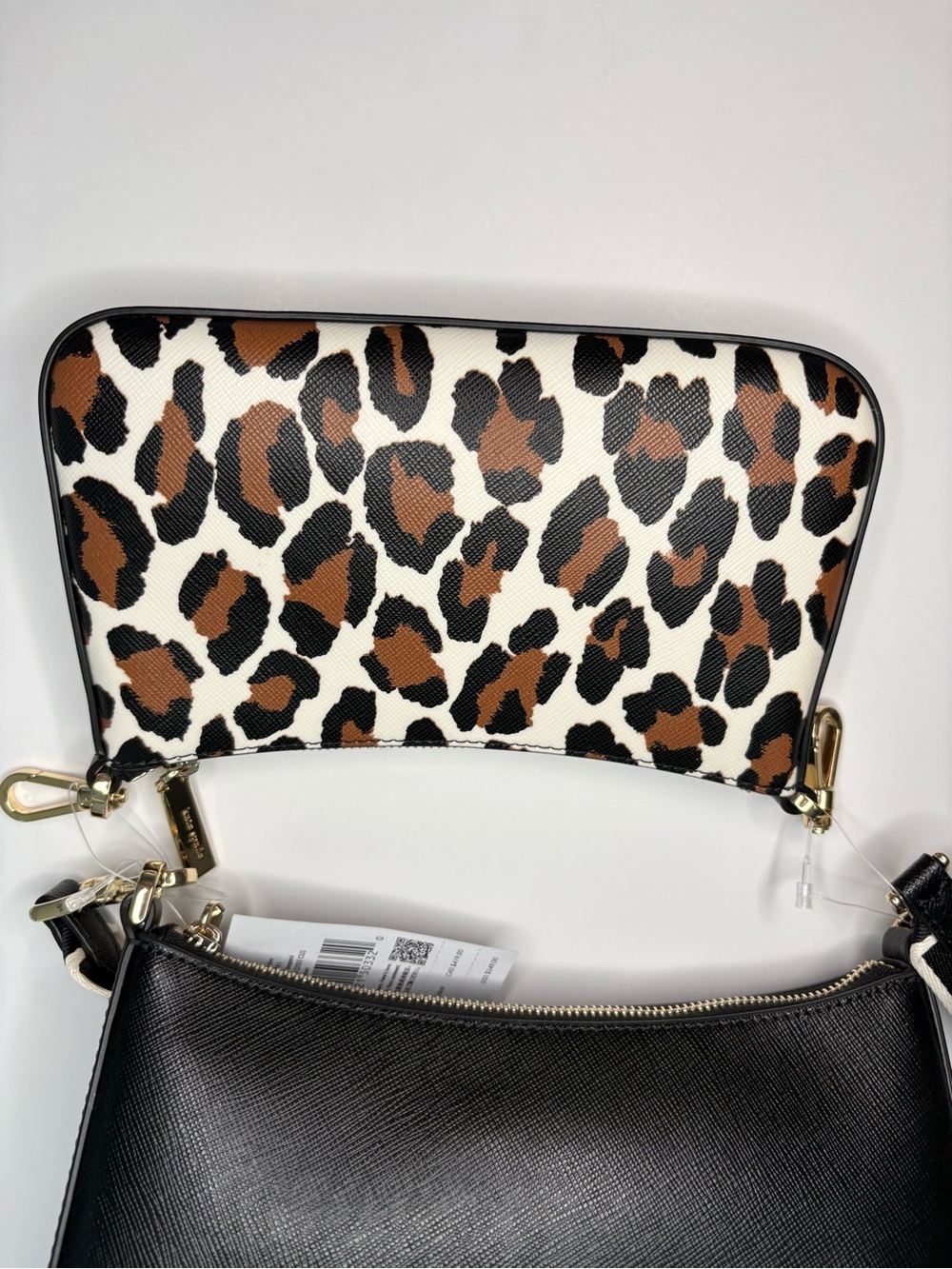 NWT Kate Spade Duet Leopard Small Crossbody Bag - 3-in-1 Set Black Multi - Picture 5 of 16